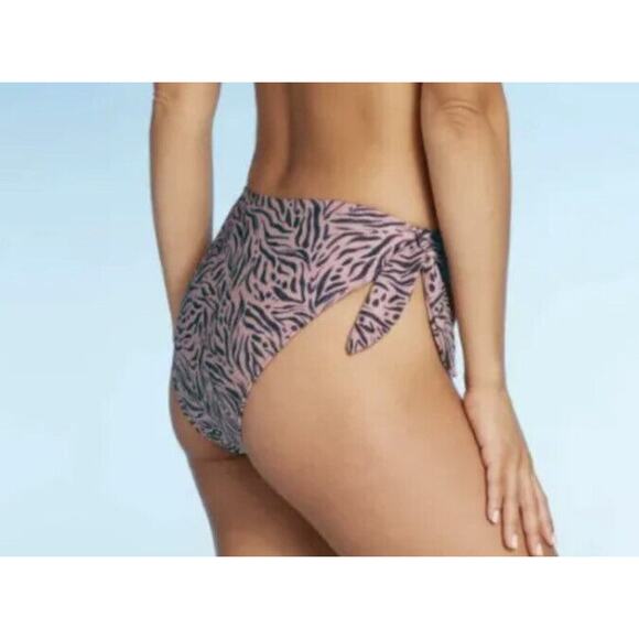 Xhilaration Metallic High Waist Bikini Bottom Animal Print Juniors XL NWT - Picture 2 of 5